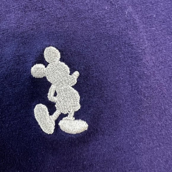 Disney Parks Authentic Original Tshirt L Purple Embroidered‎ Mickey Size Large - Picture 12 of 12